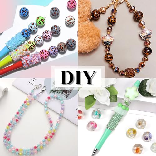 15Pcs Acrylic Square Polygonal Beads 16mm UV Bead in Bead Fit for DIY Jewelry Bracelet Necklace Keychain Beadable Pens Mobile Phone Chain Making Cute (Faceted Bead in Bead) - color: Faceted Bead in Bead