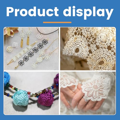 BUTUZE Tatting Shuttle Kit, 15 PCS Plastic Shuttle Set with Crochet Hooks and Beading Needles, Big Eye needles for DIY Craft Tool - size: 15 PCS
