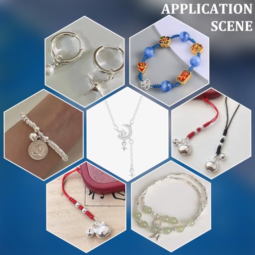 PH PandaHall 180pcs 925 Sterling Silver Plated Open Jump Rings 3/4/5/6/7/8mm O Ring Brass Jewelry Ring Circle Clasp 18~22 Gauge for Jewelry Making Necklace Repair DIY Earring Bracelet Pendant Choker