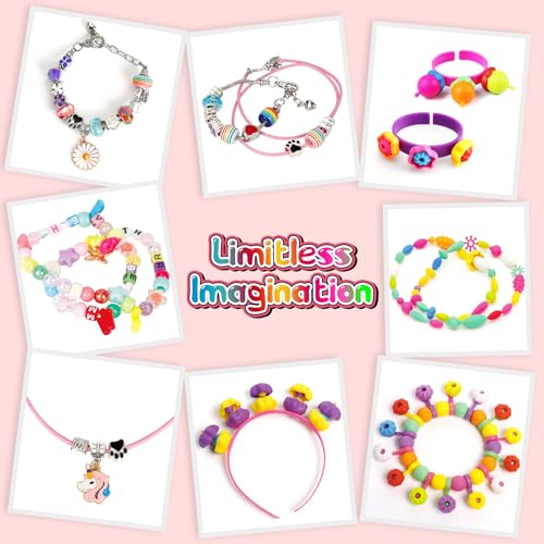 FUNZBO 1600 Pcs Pop Beads with Bracelet Making Kit, Jewelry Making Kit for Little Girls, Arts and Crafts Toys, Necklace Bracelet Ring Snap Set, Birthday Gifts for Kids Ages 3-9 Years Old - size: XX-Large