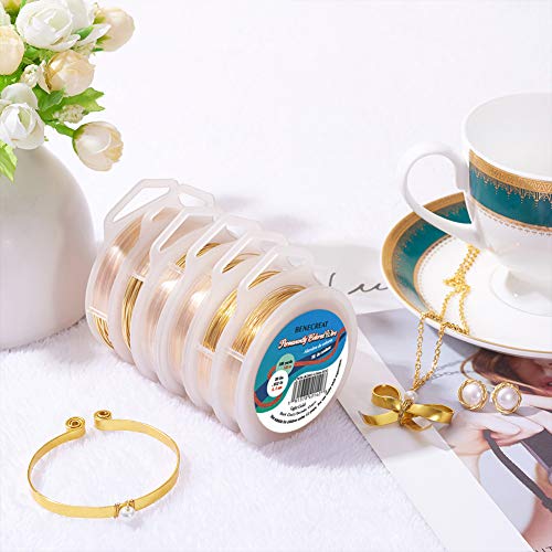 BENECREAT 20 Gauge KC Gold Copper Wire Real Gold Plated Craft Jewelry Wire Tarnish Resistant Wire for Beading Jewelry Making, 33-Feet/11-Yard - color: Gold, size: 20-Gauge(33-Feet/11-Yard)