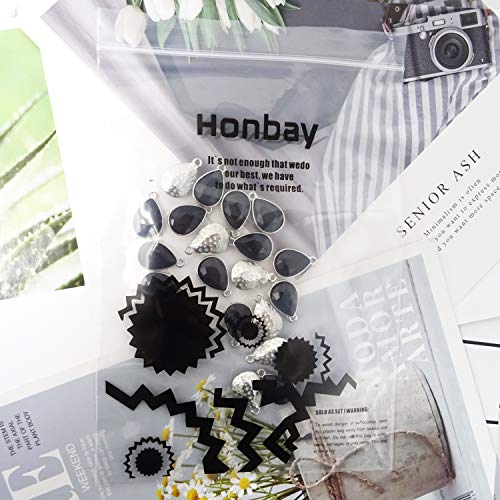 Honbay 20PCS 10x14mm Alloy Glass Crystal Waterdrops Teardrops Charms Pendant for Necklaces, Bracelets, Earrings, Jewelry Making and DIY Crafts - color: Black