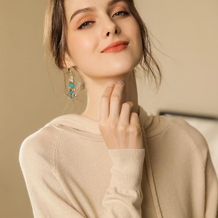 Boho Women Natural Stone Earrings Unique Healing Imperial Jasper Gemstone Energy Hypoallergenic Lightweight Dangle Drop Earrings Multiple Styles Earrings Jewelry for Birthday Party Gift