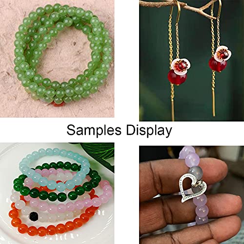 1000PCS 8mm Glass Round Beads Bulk, Imitative Jade Beads, Bracelet Loose Beads for Jewelry Making Earring, Necklaces, and DIY Crafts - size: 8mm Mixed