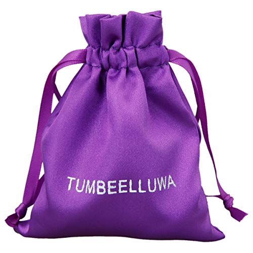 TUMBEELLUWA Natural Gemstone Beads for Jewelry Making, Rondelle Large Hole Loose Beads Pack of 15,Amethyst(8x14 mm) - color: Purple