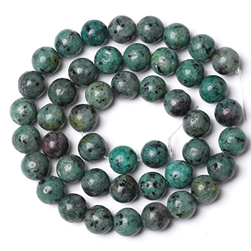 6MM 60PCS Natural Stone African Turquoise Loose Beads for Jewelry Making DIY Bracelet - color: African Turquoise, size: 6mm