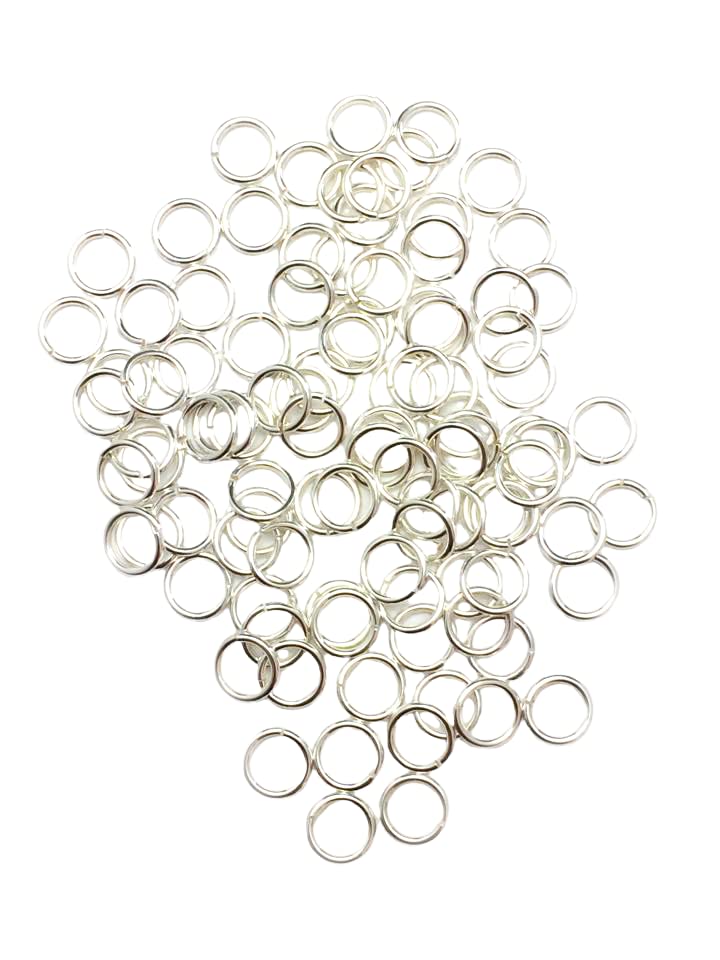 100pcs 925 Sterling Silver Open Jump Rings, 22 Gauge 4.7mm OD/3.5mm ID Made in USA by CRAFT WIRE - size: 4.7mm OD/3.5mm ID