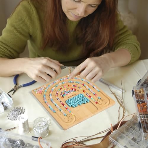 Petoysoso Bamboo Bead Board for Jewelry Making - Necklace and Bracelet Beading Board - Jewelry Making Supplies - color: Bead Board-Necklace