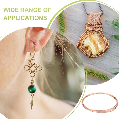 PATIKIL 99.9% Pure Copper Wire for Jewelry Making, 16 Gauge (1.3mm) Copper Craft Wire 4.9 Feet Beading Jewelry Making Supplies for Crafting Wreath Electroculture Gardening - size: 16 Gauge x 4.9 Feet