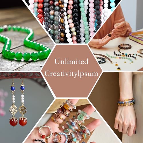 Natural Stone Beads Round Genuine Real Stone Beading Strand Loose Gemstones DIY Smooth Bead for Bracelet Necklace Earrings Jewelry Making (Black Lava, 10mm 36 Pieces) - color: Black Lava, size: 10mm 36pcs
