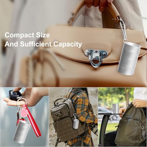 3-Tier Traveling Jewelry Holder Keychain, Backpack Jewelry Ring Keeper Keychain for Earrings, Necklaces, Wedding Ring Holder Keychain for Gym Sports Bag, Silver - color: Silver