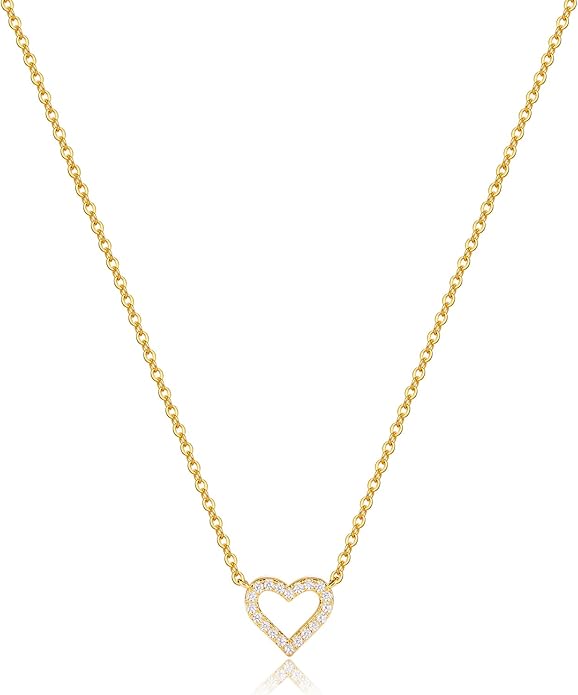 14K Gold Plated Dainty Pendant Butterfly Bead Boot Bee Baseball Flower Compass Airplane Heart Hummingbird Tree Necklace Simple Jewelry Gift for Women