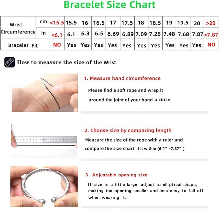 Stainless Steel Twisted Cable Wire Bracelets Adjustable Open Cuff Bangle Bracelet Vintage Jewelry Gift for Women