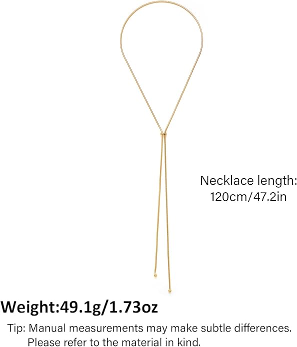 Gold Silver Necklace for Women Y Chain Adjustable Gold Long Necklaces Fashion Dainty Jewelry