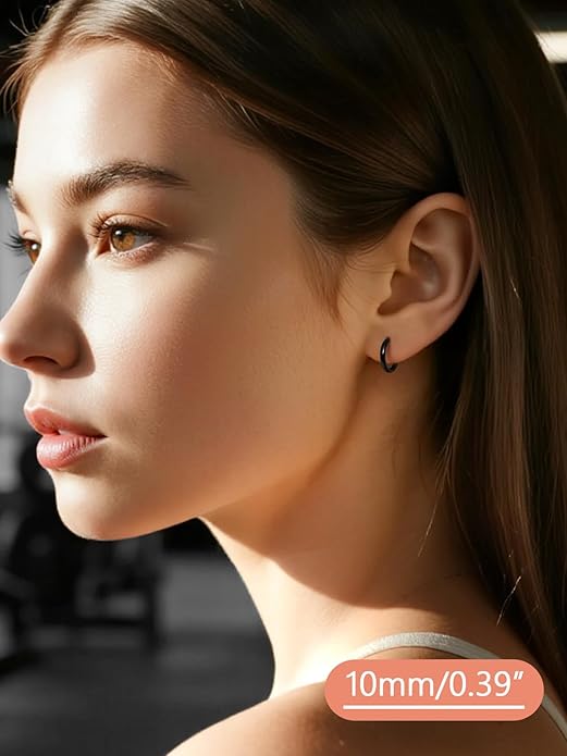 FaithHeart Sterling Silver Hoop Earrings for Women, Hypoallergenic Huggie Hoop Earrings Lightweight Small Cartilage Earrings Hoop Earring Dainty Everyday Earrings 6/8/10/12/14/15/16/18/20mm