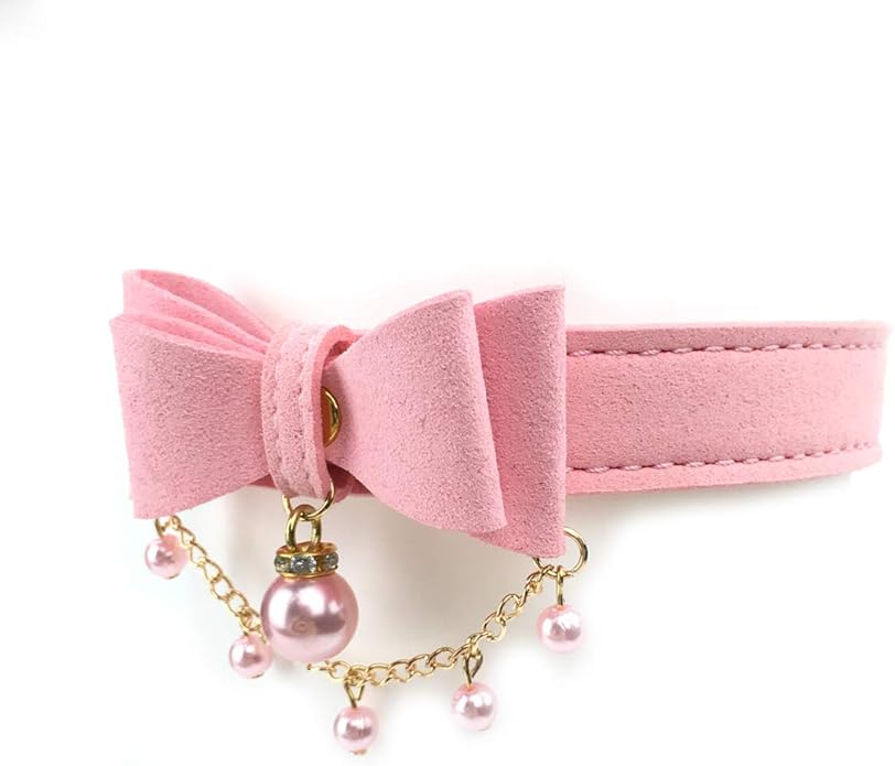 Bell Choker Collar Necklace Lolita Bow Collar Cat Kitty Velvet Necklace