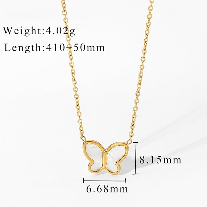 IBARA Women Gold Dianty Necklace Sun Crescent Moon Star Evil Eye Lock Lovely Heart Flower Butterfly Pearl Pendant Coin Necklaces 18K Gold CZ Diamond Filled Chain Boho Beach Simple Handmade Jewelry