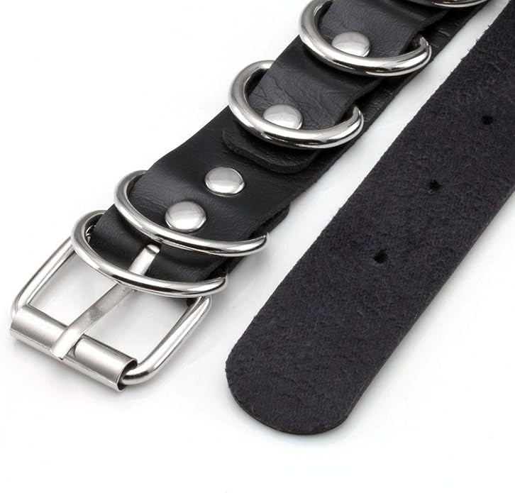 Eigso Vintage Punk Goth Studded Rivet Pu Leather Collar Choker Necklace with Spikes Adjustable