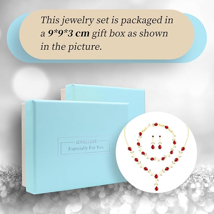 GZWHD Wedding Jewelry Sets for Bride Bridesmaid Women Cubic Zirconia Necklace Earrings Bracelet Set Gift for Mother Friend Wife Daughter Sister Party Prom Jewelry