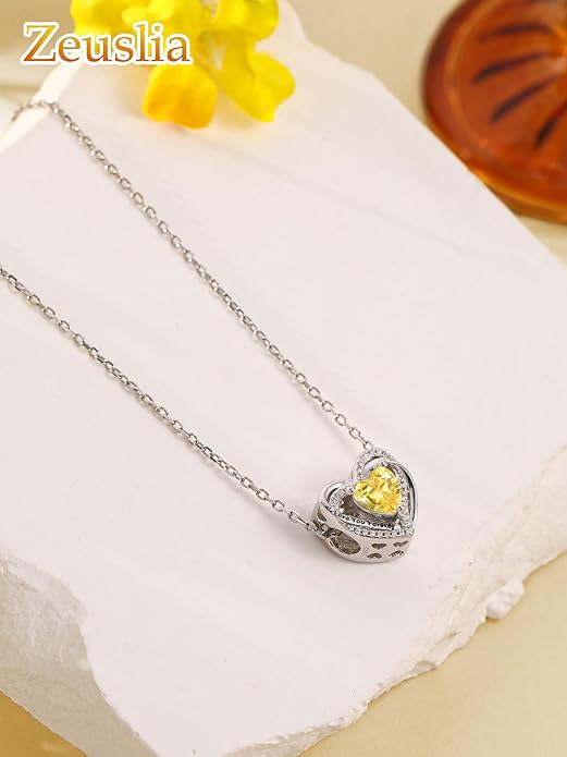 Heart Birthstone Charms for Bracelets, 925 Sterling Silver Women Bead Charms for Charm Bracelets Necklace, Mother's Day Birthday Anniversary Jewelry Gifts for Wife Mom Grandma Daughter