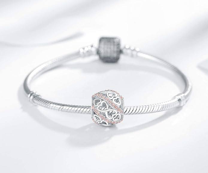925 Sterling Silver Sunflower Charms Fit Pandora Charms Bracelet Forever In My Heart Fit Wife Mother's Day Christmas Birthday Gift