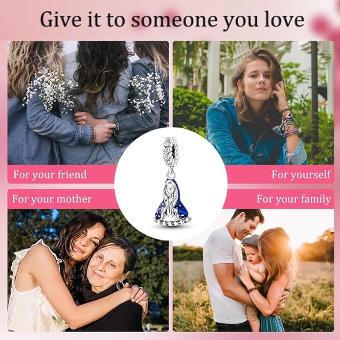 MULA 925 Sterling Silver Charms for Bracelets and Necklaces Family Letters Dangle Pendants Airplane Travel Beads Family Tree Jewelry Charms for Women