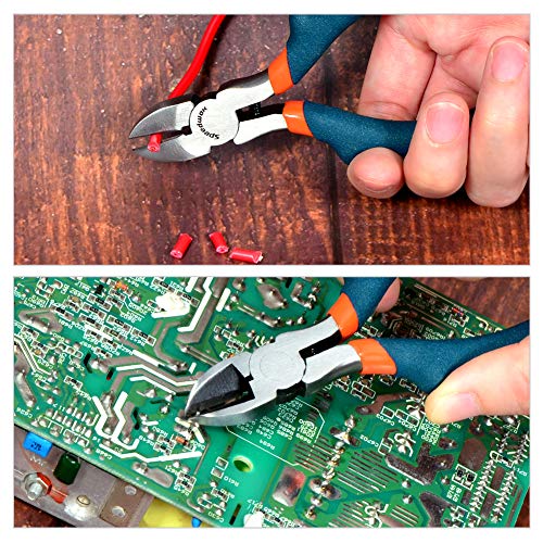 SPEEDWOX Mini Diagonal Pliers Thin Precision Wire Cutters 4-1/2 Inches Convex Shoulder Small Plastic Nippers Micro Side Cutter Side Cutting Fine Plier Jewelry Making Professional Beading Hobby Craft - style: Diagonal Pliers