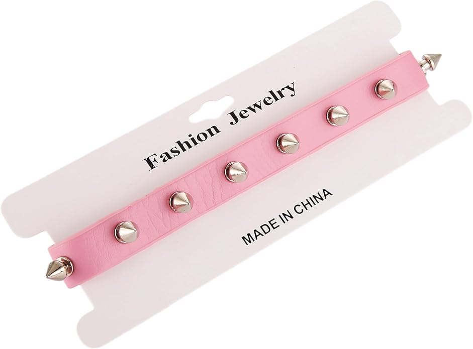 HZMAN Fashion Women Men Cool Punk Goth Metal Spike Studded Link Leather Collar Choker Necklace