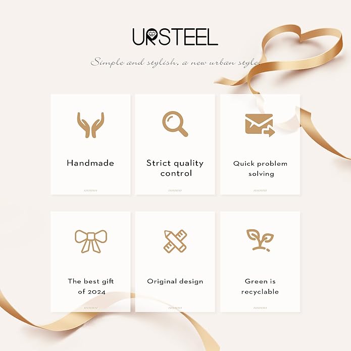 Ursteel Valentines Gifts for Kids Teen Girls - Trendy Beaded Choker Necklace for Women Teen Girl, Handmade Letter Necklace Valentines Galentines Day Gifts Women Girls Jewelry