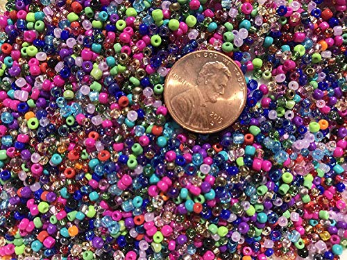 Seed Beads Size:11/0 50 gr / 1.76 oz (Turquoise Iridescent) - color: Turquoise Iridescent