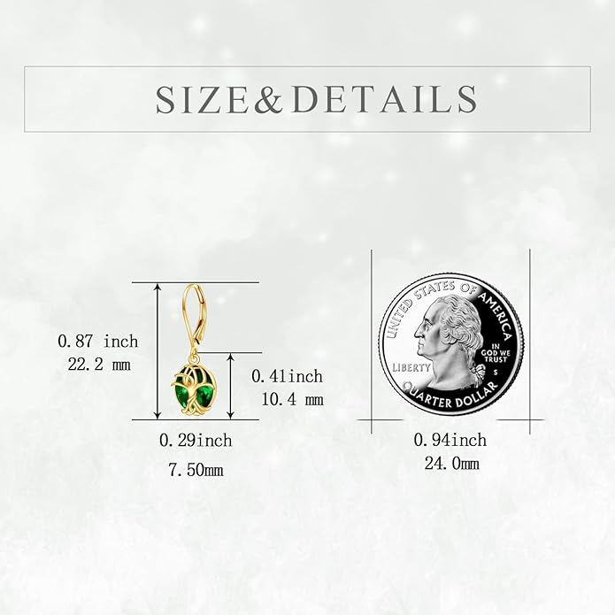 DOVRAN 10K 14K Solid Gold Leverback Earrings for Women Real Yellow Gold Filigree Dangle Earrings Trendy Jewelry Birthday Christmas Gifts for Wife Mom
