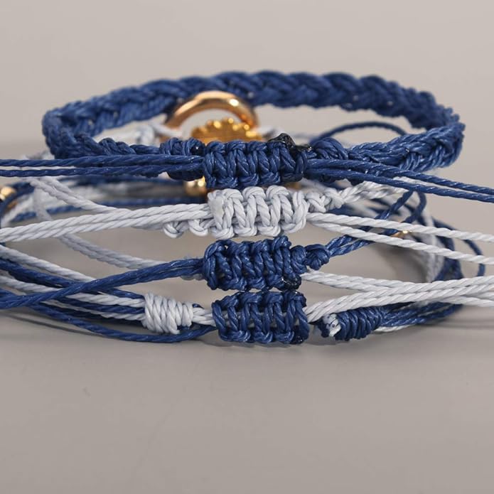 FANCY SHINY Sunflower String Bracelet Boho Braided Rope Wrap Bracelets Cute Summer Beach Surfer Jewelry for Women