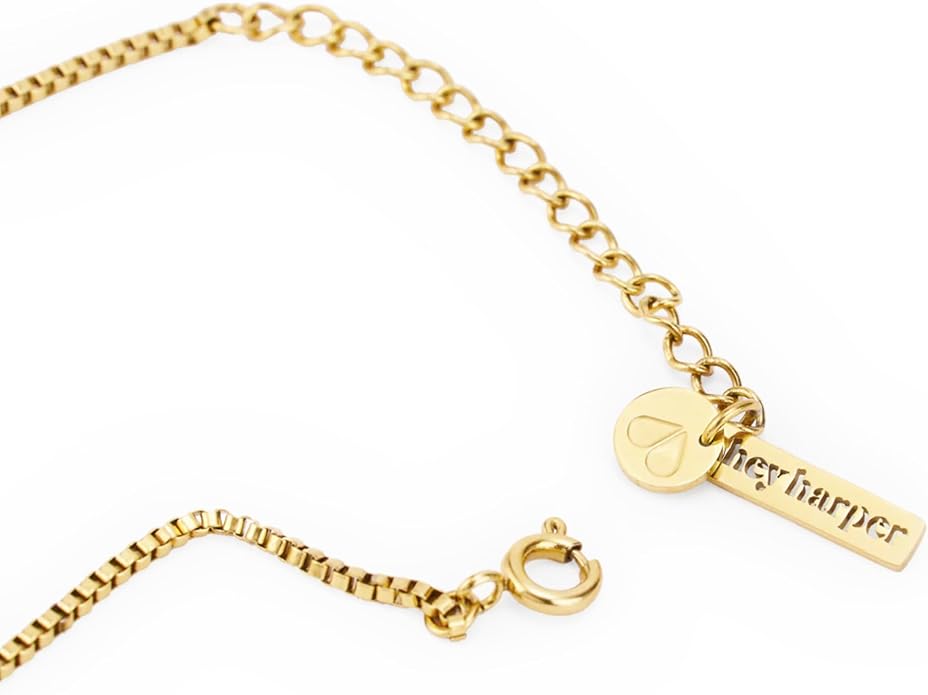 Hey Harper Gold Necklace For Women Trendy Necklace - 14K Golden PVD Coating Waterproof & Sweatproof Non Tarnish Jewelry Chain Necklaces