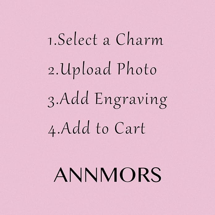 Annmors Personalized Photo Charm for Bracelet Necklaces,925 Sterling Silver Charm Love Heart Shaped Engraved Customize Picture Gift for Birthday Mother's Day Christmas,Bead Charms Jewelry for Women
