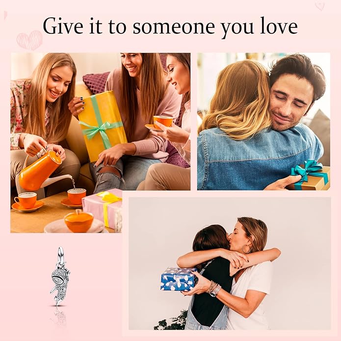 MITSOKU 925 Sterling Silver Charms for Bracelets Necklaces Animal prototype Pendant Safety Chain Dangle Pendants Beads Christmas Day Charms Jewelry Gift for Women