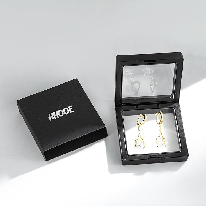 Dangle Earrings for Women Suited for Women Ladies' Trendy CZ Earring 14KGold/Silver Plated Dangling Earrings Jewelry Anti-allergy Hammered Lever-Back Drop Birthday Gift