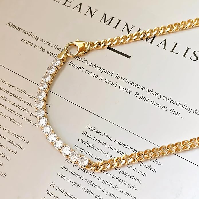 Zeffy 14K Gold/Silver Plated Chunky Thick Chain Toggle Clasp Necklace Dainty Baroque Pearl/Heart/Cross/Turquoise Pendant Necklace