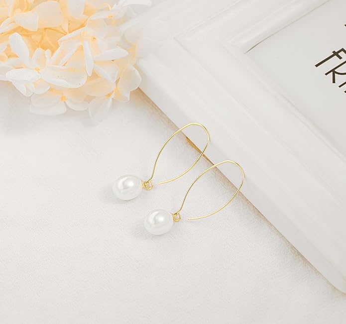 SOFYBJA Dainty 18K Gold Plated Disc Ball Triangle Sunburst Drop Earrings Long Dangle Lightweight Handmade Earrings Jewelry
