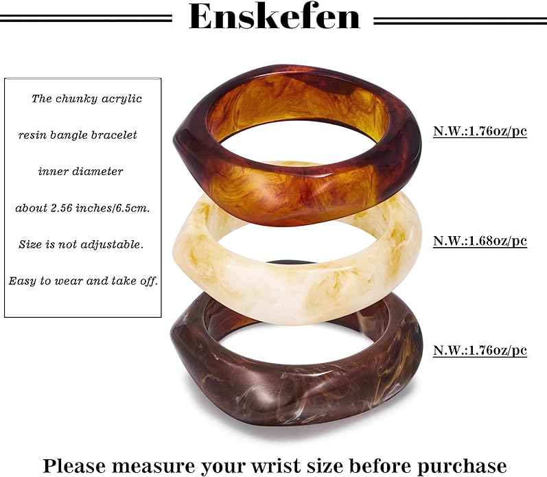 Acrylic Resin Bangles Bracelets for Women Wide Irregular Geometric Wristband Statement Bracelet Punk Chunky Acrylic Resin Bangle