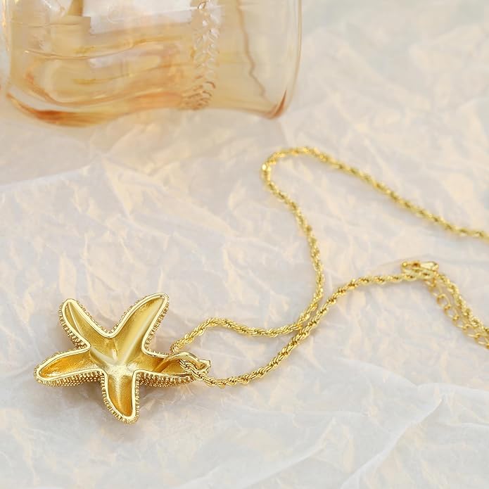 MISS RIGHT Dainty Gold Evil Eye Hamsa Hand Coin Lucky Charm Pendant Necklace for Women Trendy Vintage Paperclip Chain Sun Moon Clover Flower Chunky Charm Necklace Jewelry Gifts