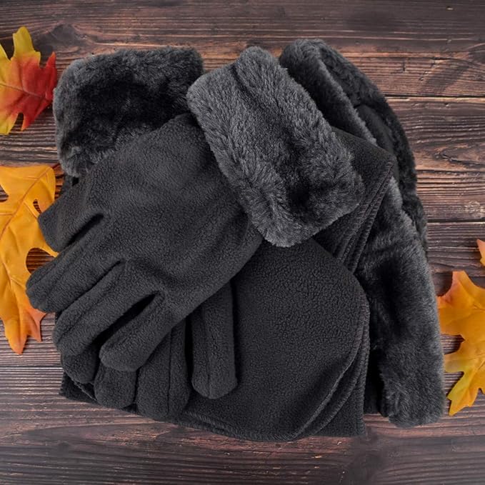 boxed-gifts Women's Warm Fleece Winter - Women's Hat and Glove Set + Hats Gloves Scarves for Women