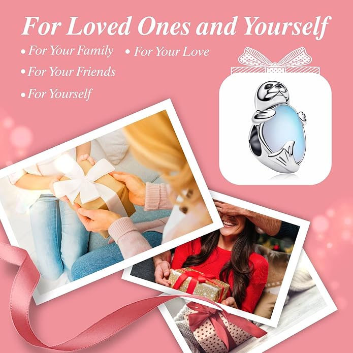 Cute Fashion Heart Charms,S925 Sterling Silver Charm,Bead for Bracelets and Necklaces,For Women Jewelry Present