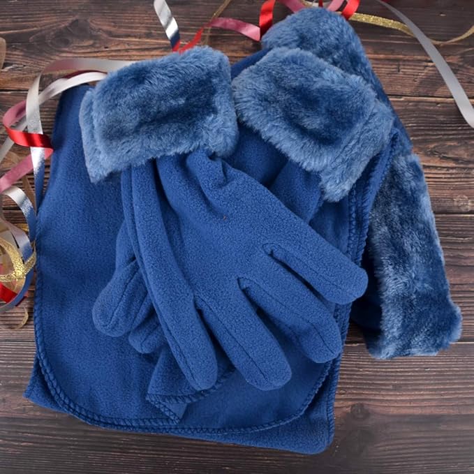 boxed-gifts Women's Warm Fleece Winter - Women's Hat and Glove Set + Hats Gloves Scarves for Women