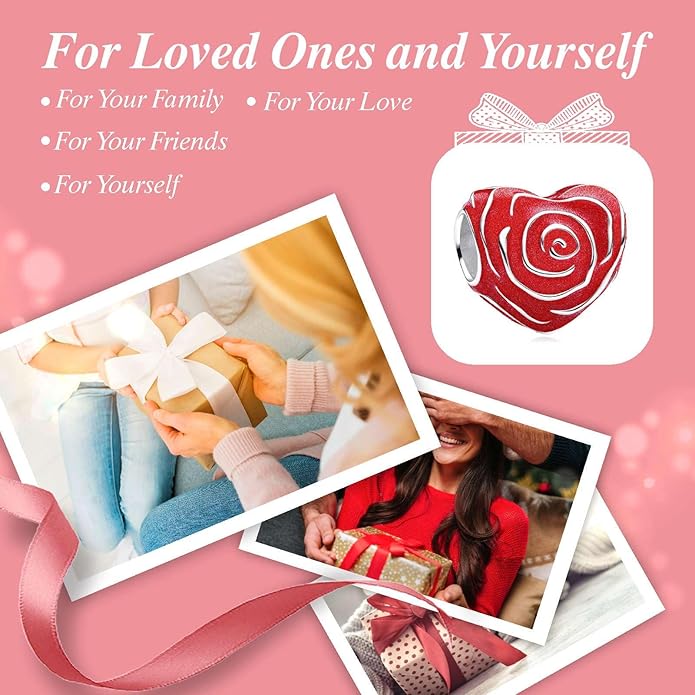 Family Mom Heart Charms 925 Sterling Silver Bead for Bracelets and Necklaces For Women Jewelry Present