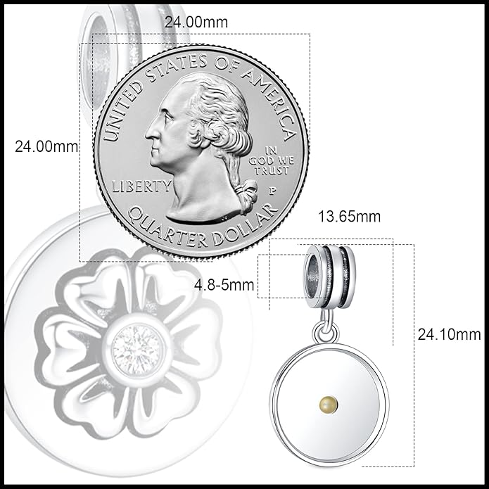 Annmors Personalized Photo Charm for Bracelet Necklaces,925 Sterling Silver Charm Love Heart Shaped Engraved Customize Picture Gift for Birthday Mother's Day Christmas,Bead Charms Jewelry for Women
