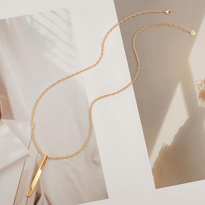 Aobei Pearl 18K Gold Plated Moon Star Lion Evil Eye Love Heart Cross Pendant Necklace Medallion Paperclip Chian Choker Layering Jewery for Women