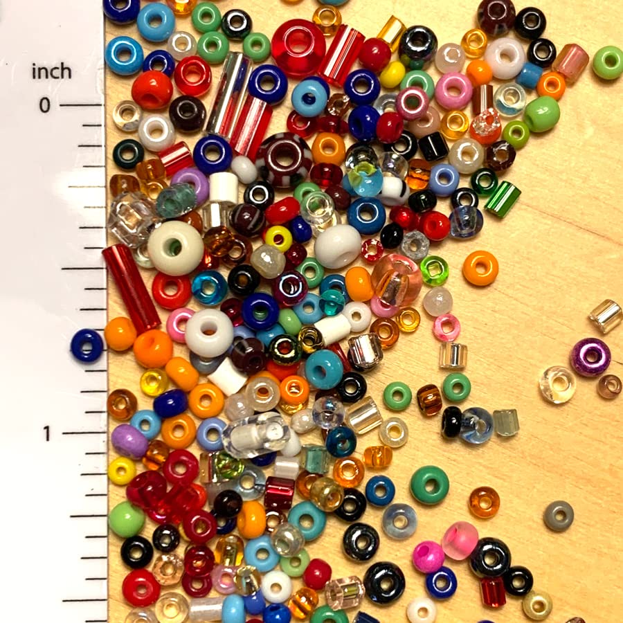 1.75oz (50g) Mix of Small Rocailles, Seed Beads & Bugles 2-10mm Preciosa Ornela Czech Glass Beads, Mix Multi Big Pack - color: Seed Beads Mix - multi - big pack, size: Mix