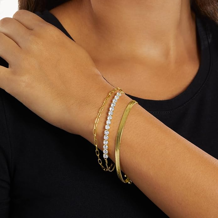 Amazon Essentials 14K Paperclip Chain Bracelet