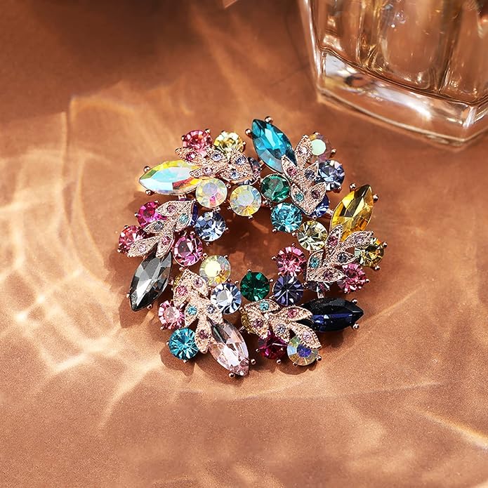 Brooch Pins For Women Fashion, Flower Brooches Jewelry For Women Floral Series Brooches And Pins Designer Lady's Costume