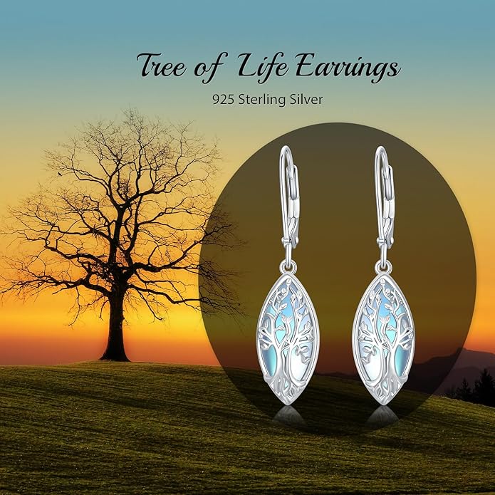 VONALA Flower Earrings for Women 925 Sterling Silver Rose/Lotus/Scottish Thistle/Tulip/Lilac/Mushroom/Pineapple Dangle Drop Earrings Flower Jewelry Gifts for Women Girls Birthday Gifts